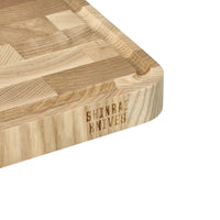 Tabla de cortar de lujo Shinrai Knives de madera de fresno - Madera de testa - 40 × 30 × 4,5 cm