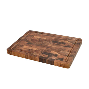 Tabla de cortar de madera de nogal de lujo Shinrai Knives - Veta transversal - 35 × 25 × 2,5 cm