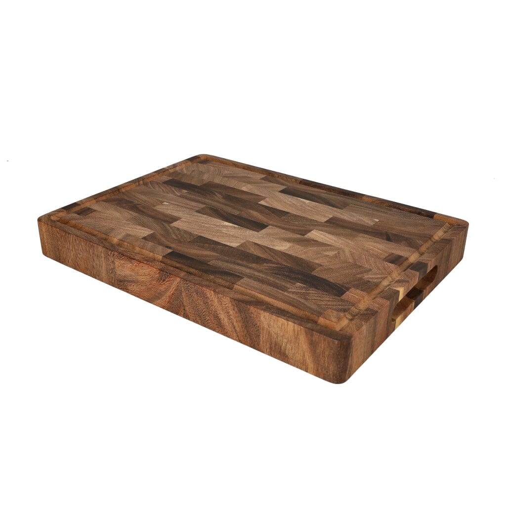 Tabla de cortar de lujo Shinrai Knives de madera de nogal con veta final, 40 x 30 x 4,5 cm. Tabla de cortar de madera Shinrai Knives
