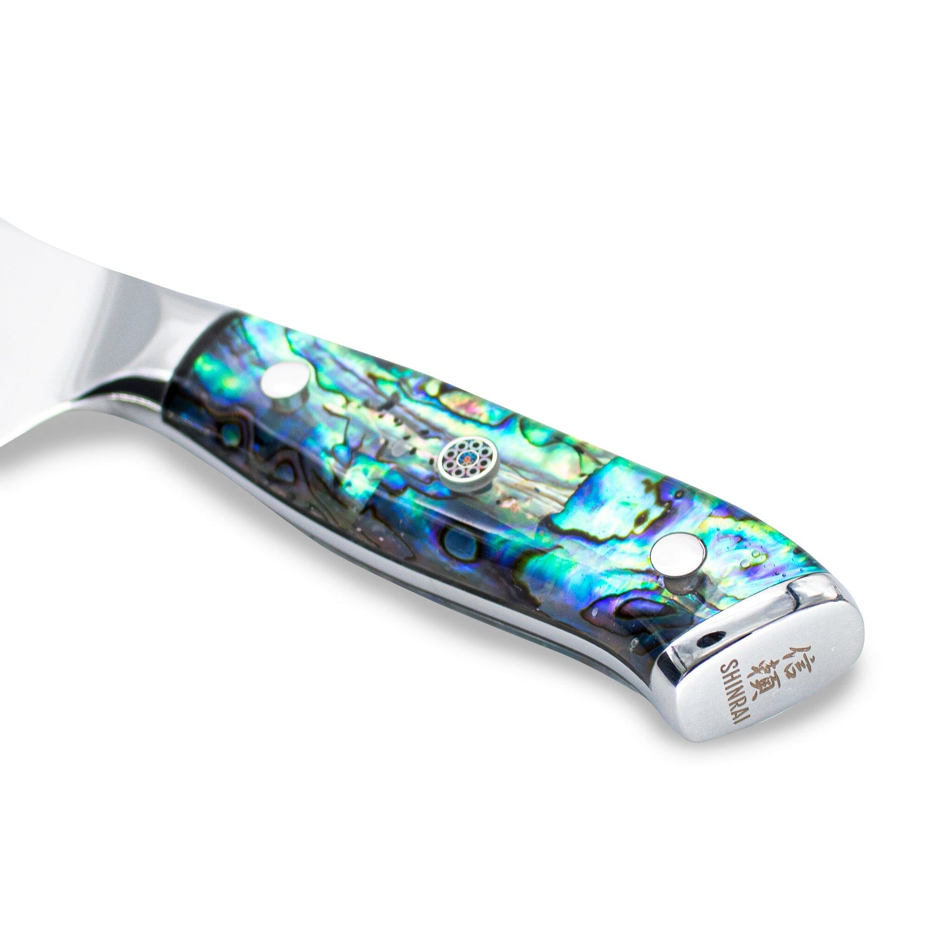 Shinrai Knives - Parelmoer Jewels Damascus Nakiri mes 20 cm Nakirimes Shinrai Knives 