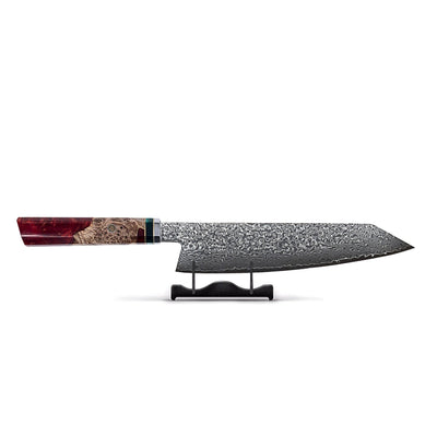 Cuchillos Shinrai - Ruby Octagon Damascus Kiritsuke 23 cm - Cuchillo Kiritsuke Edición Especial Shinrai Knives
