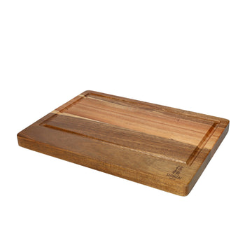 Tabla de cortar de madera de acacia Shinrai Knives - Corte transversal - 35 × 25 × 2,5 cm - Tabla de cortar de madera tipo 1 Shinrai Knives
