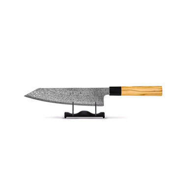 Shinrai Knives - Juego de cuchillos de Damasco Takumi Kaza de 2 piezas - Kiritsuke + cuchillo pelador. Juego de cuchillos Shinrai Knives.