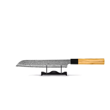 Juego de cuchillos Shinrai - Takumi Kaza de 3 piezas de acero de Damasco - Cuchillo de chef + Cuchillo para pan + Cuchillo pelador. Juego de cuchillos Shinrai.