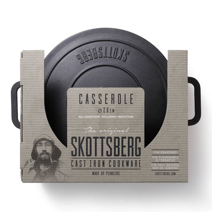 Skottsberg - Cast Iron Braadpan 28 cm rond met deksel Braadpan Skottsberg 