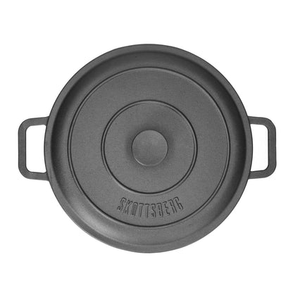Skottsberg - Cacerola de hierro fundido redonda de 31,5 cm con tapa. Cacerola Skottsberg. 