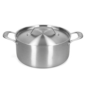 Sartén de acero inoxidable Skottsberg de 24 cm con tapa.