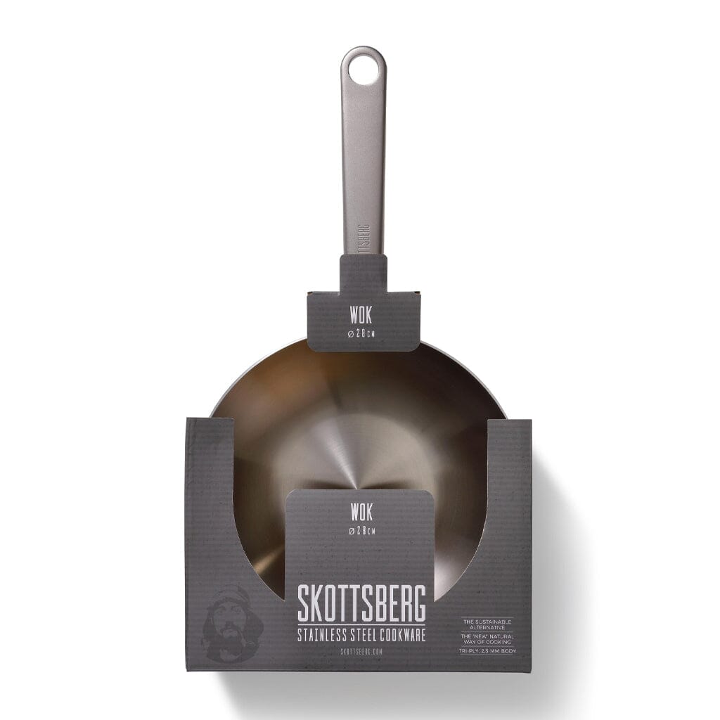 Skottsberg - Wok de acero inoxidable 28 cm Wokpan Skottsberg