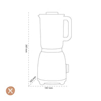 Smeg - Licuadora | Crema | Década de 1950 | Batidora de mesa Batidora Smeg