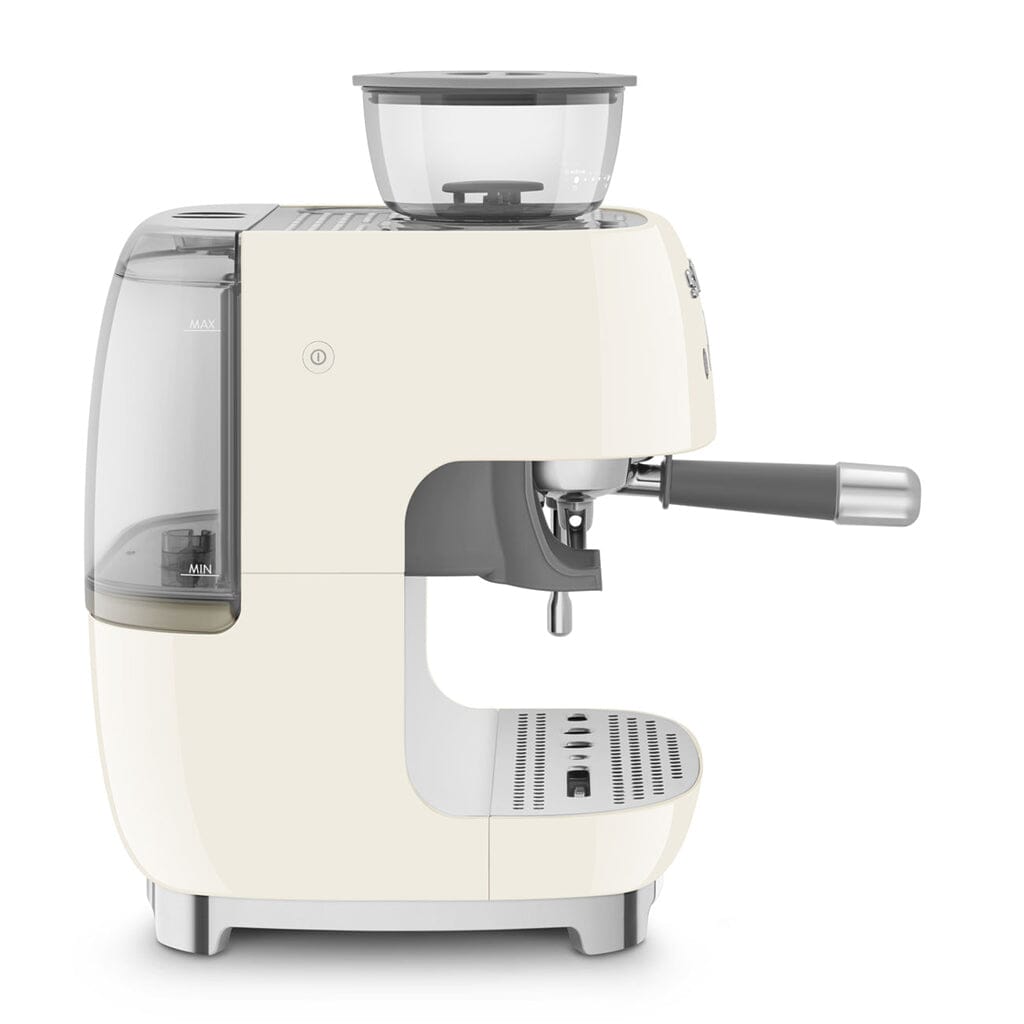 Smeg - Espressomachine | Crème | Jaren 50 | Handmatige espressomachine met geïntegreerde bonenmaler Handmatige Espressomachine Smeg 