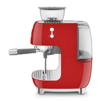 Smeg - Cafetera espresso | Roja | Años 50 | Cafetera espresso manual con molinillo de café integrado Cafetera espresso manual Smeg