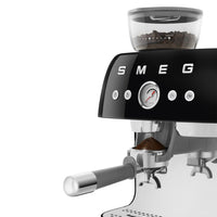 Smeg - Cafetera espresso | Negra | Años 50 | Cafetera espresso manual con molinillo de café integrado Cafetera espresso manual Smeg
