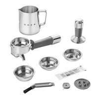 Smeg - Cafetera espresso | Negra | Años 50 | Cafetera espresso manual con molinillo de café integrado Cafetera espresso manual Smeg