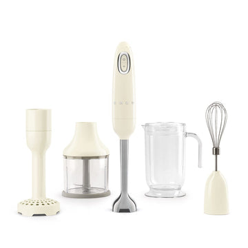 Batidora de mano Smeg | Crema | Años 50 | Batidora de mano con accesorios | Paquete Plus Batidora de mano Smeg