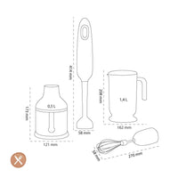 Batidora de mano Smeg | Blanca | Años 50 | Batidora de mano con accesorios Batidora de mano Smeg