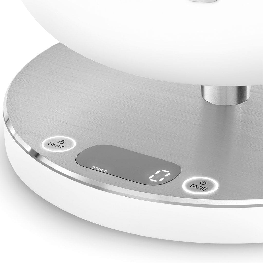 Báscula digital SMEG 5 kg, color blanco mate, para cocina.