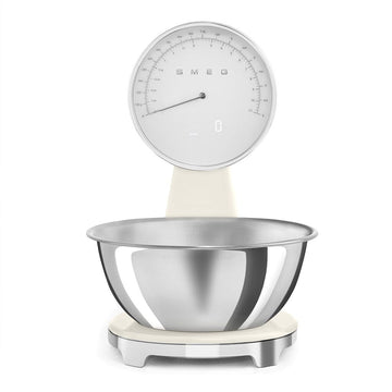 SMEG - Báscula digital de cocina color crema de los años 50 Smeg