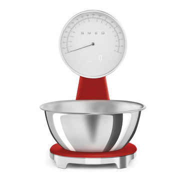 SMEG - Báscula digital de cocina roja de los años 50 Smeg