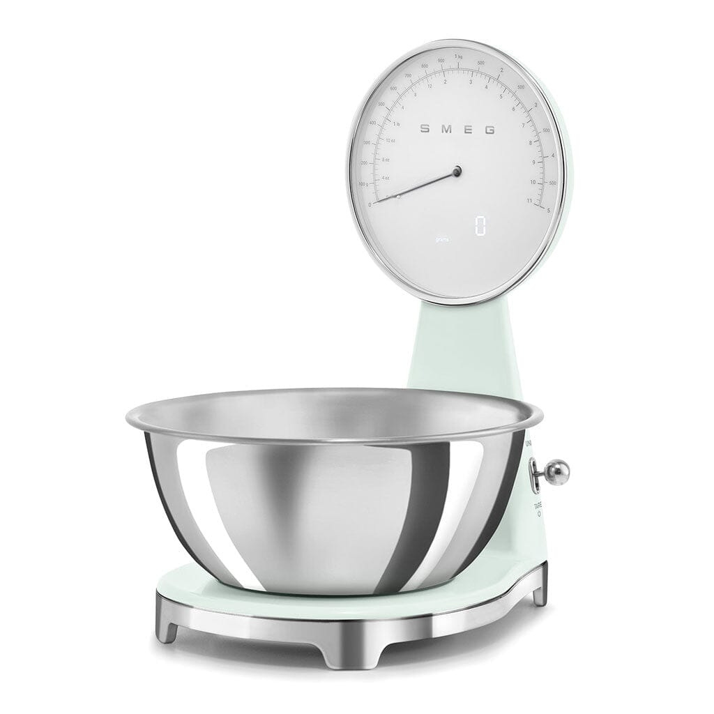 Báscula digital SMEG de los años 50, color verde agua, para cocina, Smeg