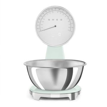Báscula digital SMEG de los años 50, color verde agua, para cocina, Smeg