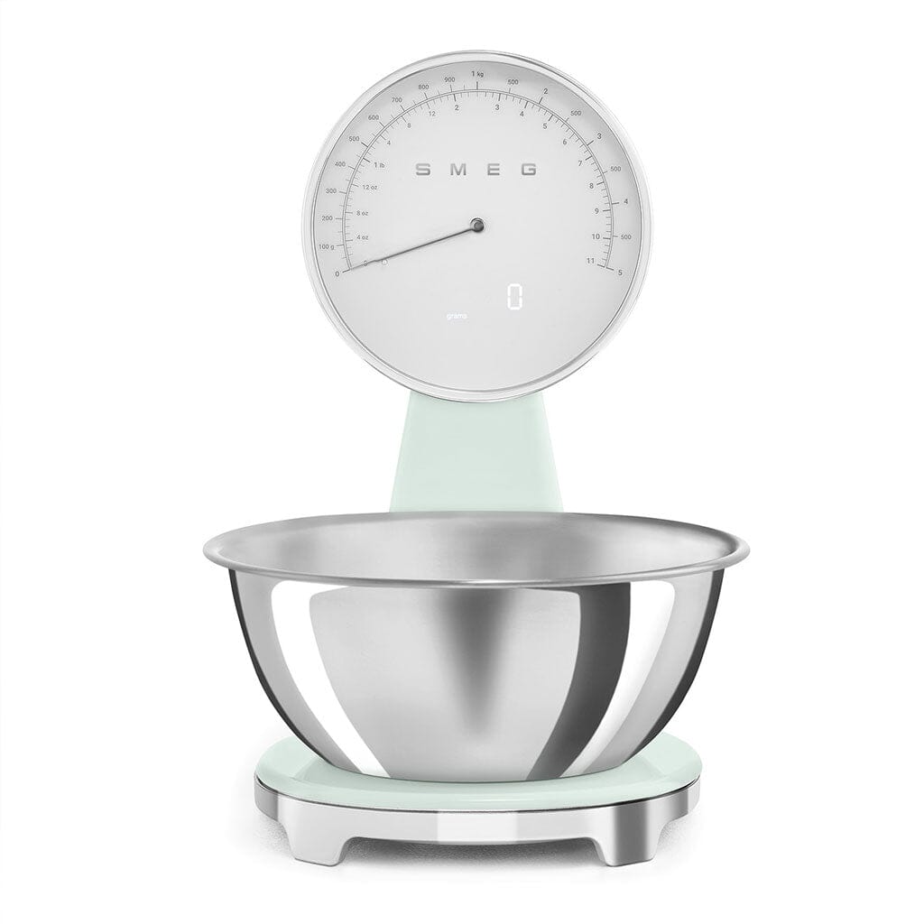 Báscula digital SMEG de los años 50, color verde agua, para cocina, Smeg