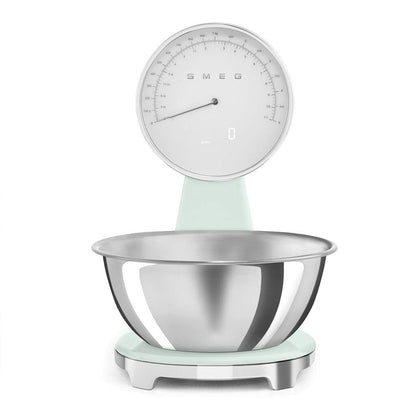 Báscula digital SMEG de los años 50, color verde agua, para cocina, Smeg
