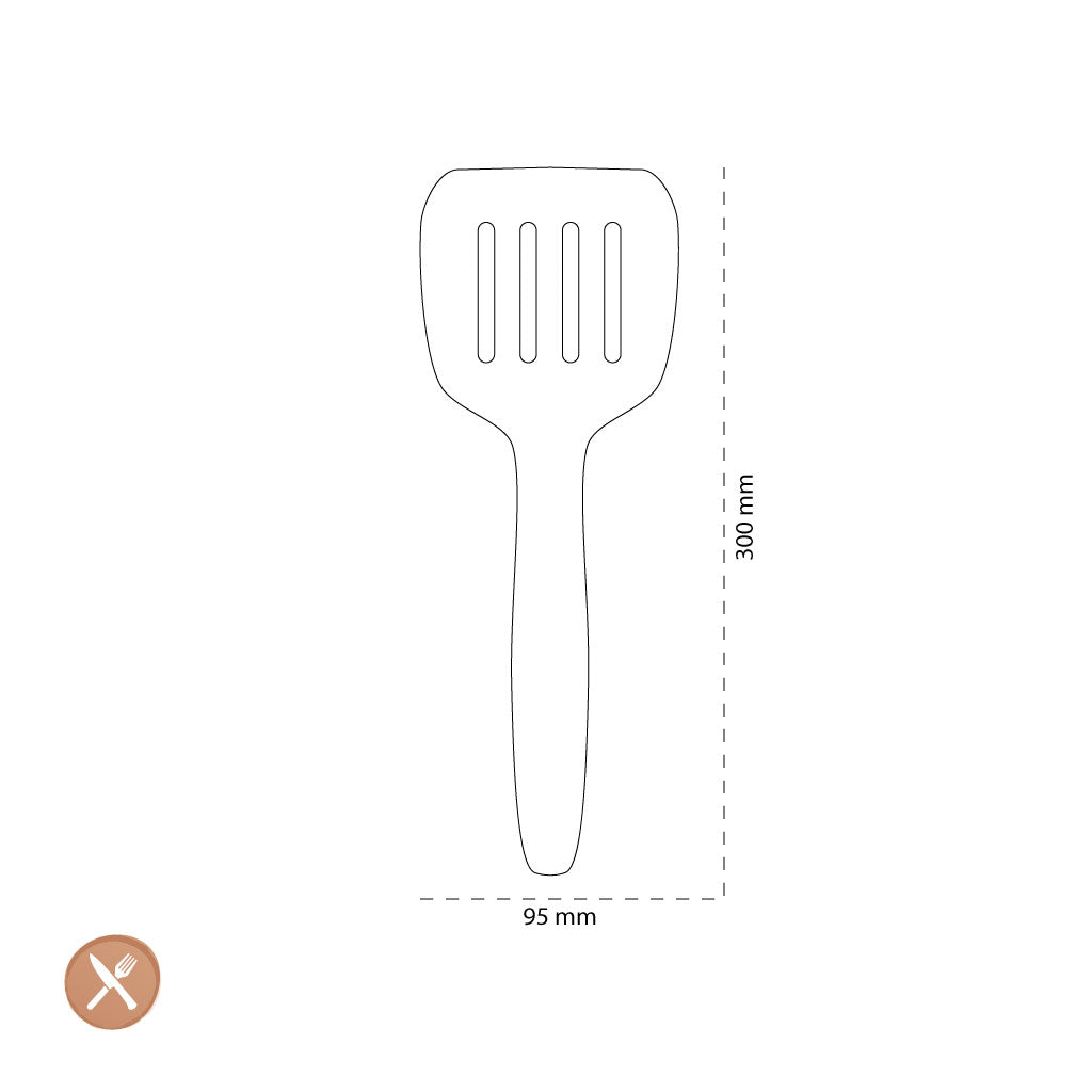 Outils2Cook - Spatule à Frire en Silicone Poivre Noir