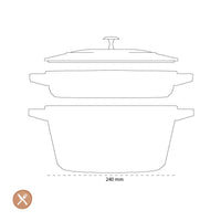 Staub - Juego de sartenes apilables de 2 piezas de 24 cm - Negro Juego de sartenes Staub