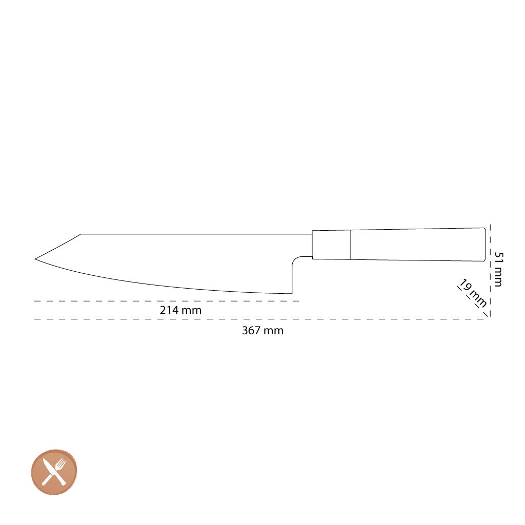 Shinrai Japón - Takumi Kaza Damasco Kiritsuke 20 cm