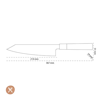 Shinrai Japón - Takumi Kaza Damasco Kiritsuke 20 cm