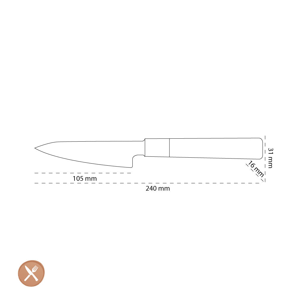 Shinrai Japón - Cuchillo de pelar Damasco Takumi Kaza 9 cm