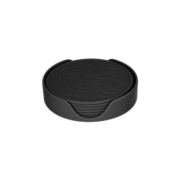 Tools2Cook - Juego de posavasos de silicona (7 piezas) Posavasos de pimienta negra Tools2Cook