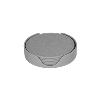 Tools2Cook - Juego de posavasos de silicona (7 piezas) Posavasos gris nuez moscada Tools2Cook
