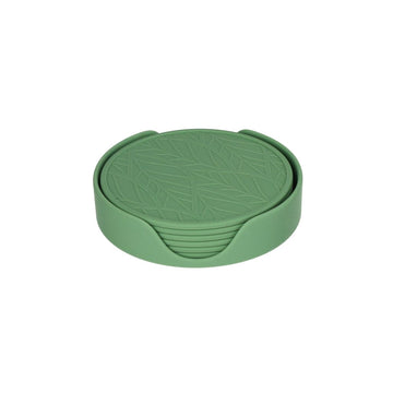 Tools2Cook - Juego de posavasos de silicona (7 piezas) Posavasos verde salvia Tools2Cook