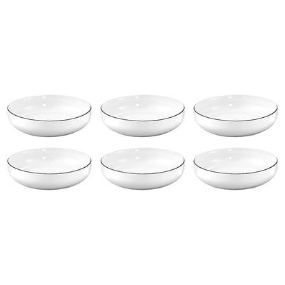 Médard de Noblat - Assiette à salade Yaka Noir 20 cm (lot de 6)