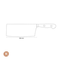 Wusthof - Cuchillo de cocinero chino clásico de 18 cm Cuchillo de cocinero chino Wusthof