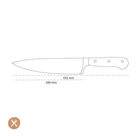 Wusthof - Cuchillo de cocinero clásico color coral melocotón de 20 cm Cuchillo de cocinero Wusthof