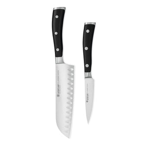 Wüsthof - Juego de cuchillos Classic Ikon de 2 piezas - Santoku + Cuchillo de oficina Juego de cuchillos Wüsthof