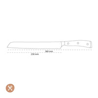 Wusthof - Cuchillo de pan Ikon clásico con doble filo de precisión de 23 cm Cuchillo de pan Wusthof