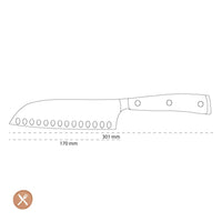 Wusthof - Santoku Ikon clásico con hoyuelos Cuchillo Santoku de 17 cm Wusthof