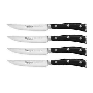 Wusthof - Juego de cuchillos para carne Classic Ikon Juego de cuchillos de 4 piezas Wusthof