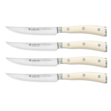 Wusthof - Juego de cuchillos para carne Classic Ikon Juego de cuchillos de 4 piezas Wusthof