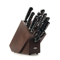 Wusthof - Juego de cuchillos Classic de 12 piezas con bloque marrón Juego de cuchillos con bloque Wusthof