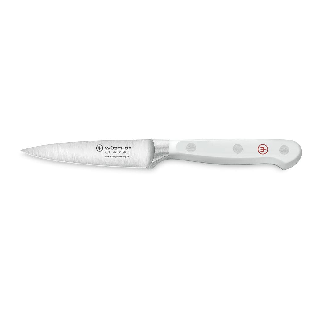 Wusthof - Juego de cuchillos clásicos de 6 piezas con Santoku blanco con bloque Juego de cuchillos con bloque Wusthof