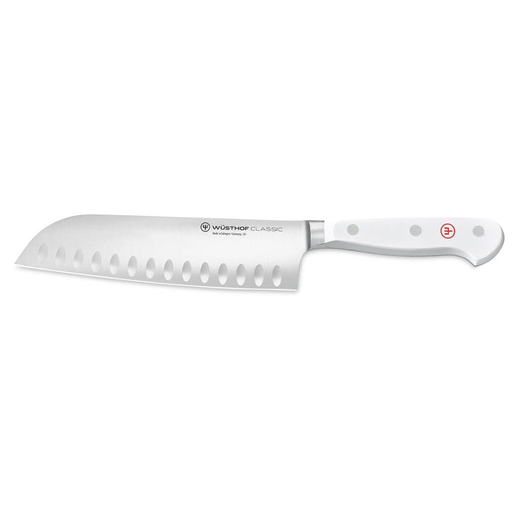 Wusthof - Juego de cuchillos clásicos de 6 piezas con Santoku blanco con bloque Juego de cuchillos con bloque Wusthof
