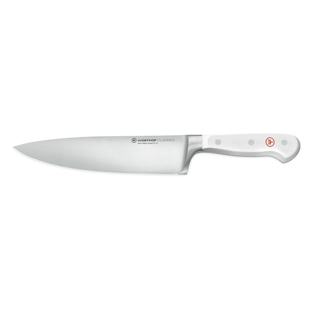 Wusthof - Juego de cuchillos clásicos de 6 piezas con Santoku blanco con bloque Juego de cuchillos con bloque Wusthof