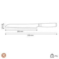 Yaxell - Cuchillo de pan Ran 23 cm Cuchillo de pan Yaxell