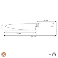 Yaxell - Cuchillo de cocinero Super Gou 20 cm Cuchillo de cocinero Yaxell