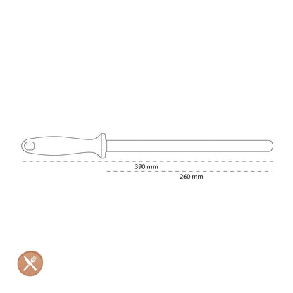 Zwilling - Aanzetstaal diamantslijper 260 mm Aanzetstaal Zwilling 