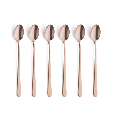 Amefa - Austin 6 Cucharas para Latte - Cobre Mate Cucharas para Latte Amefa
